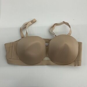 Cacique Tan Push Up Bra 46C Nylon Preowned Women's Intimates